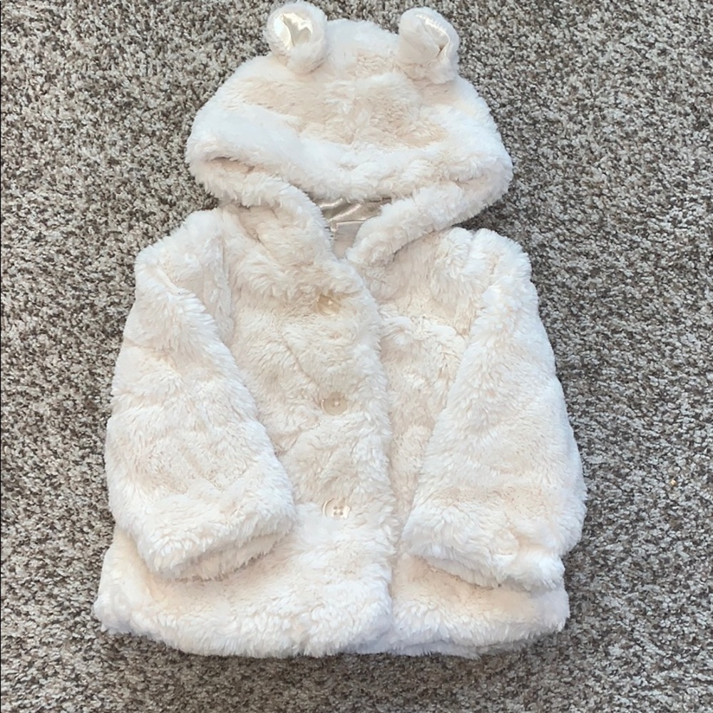 Koalakids Faux fur jacket, 6-9 months
